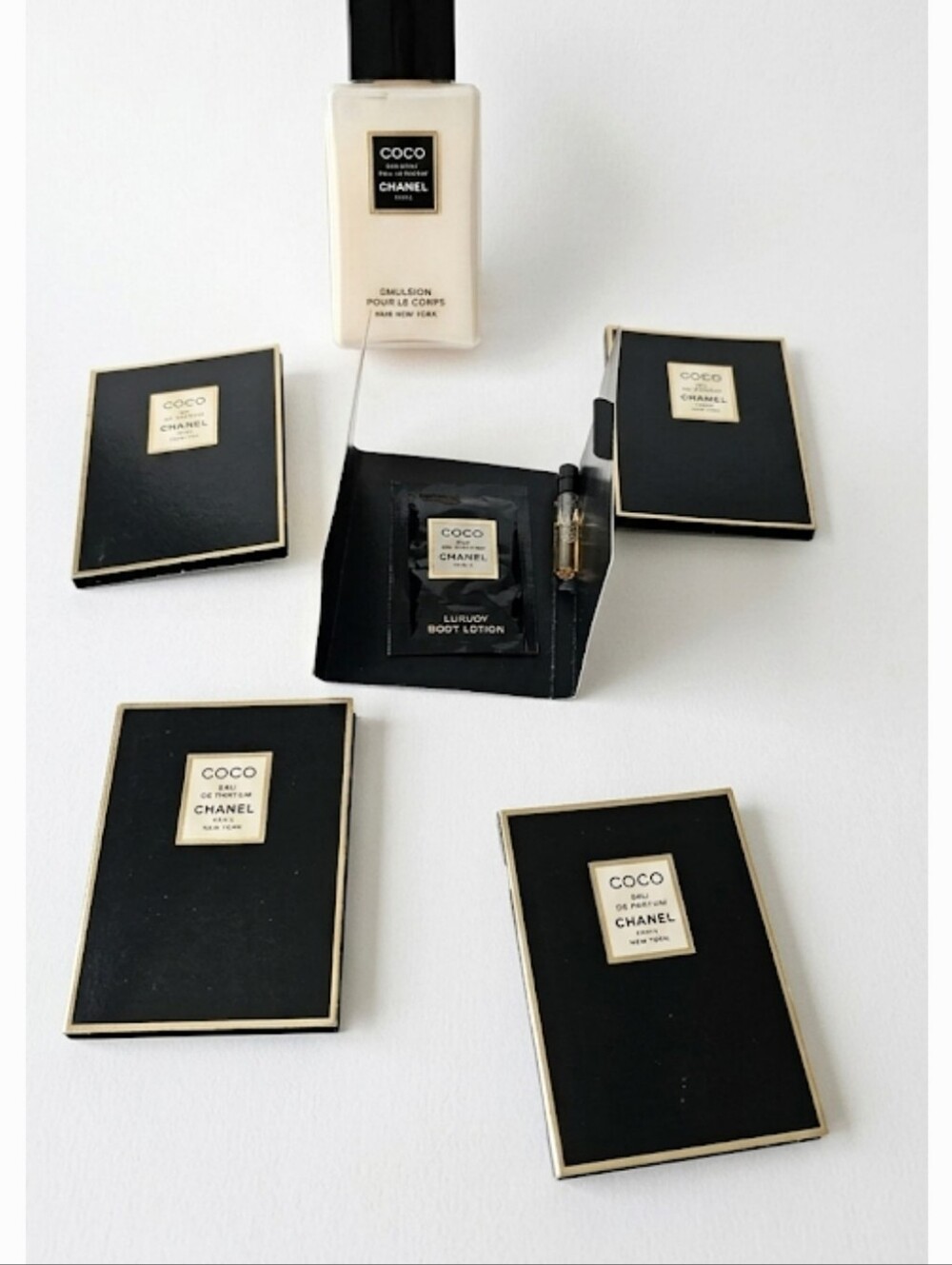 Coco Chanel Luxury Lotion Vintage 4.9 Oz FREE SAMPLES X5 COCO